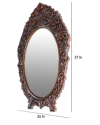 Brown Solid Wood Mirror Brown Solid Wood Mirror